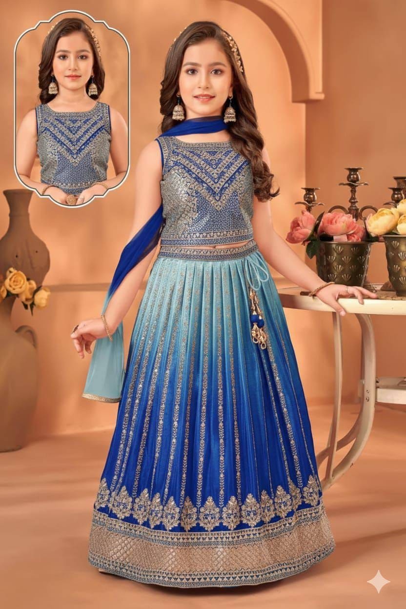 Readymade Kids Girls Lehenga Choli Party Wear Eid Indian Girls Designer Lehengas