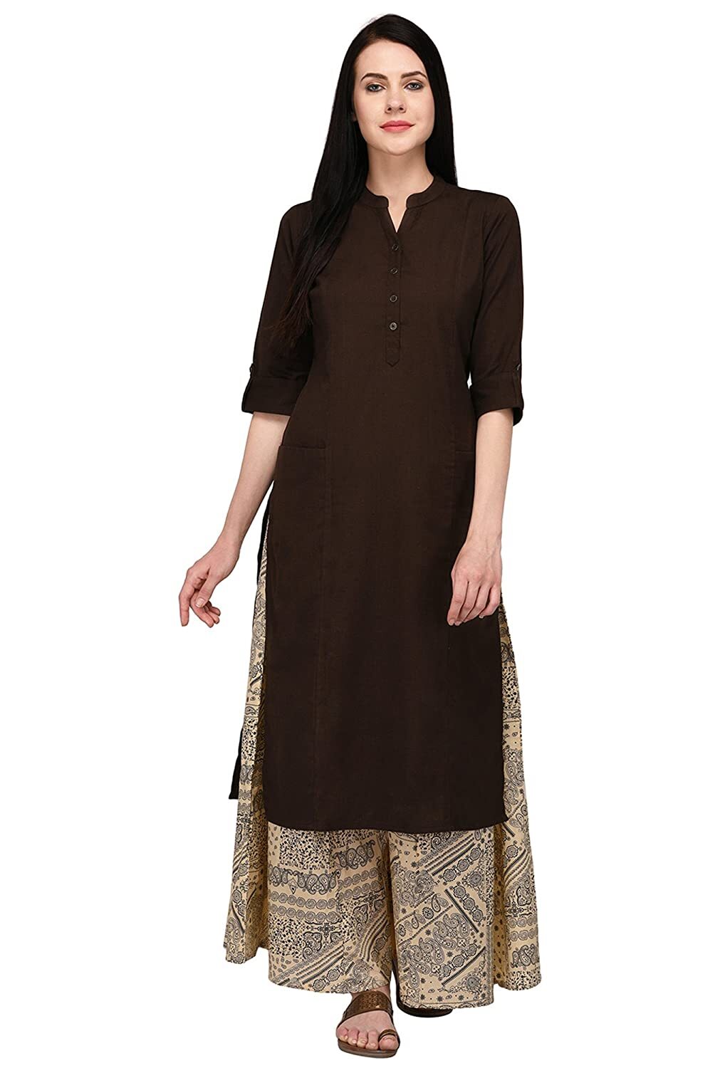 Cotton Kurti For Women Loose Fit Kurta Solid Dress
