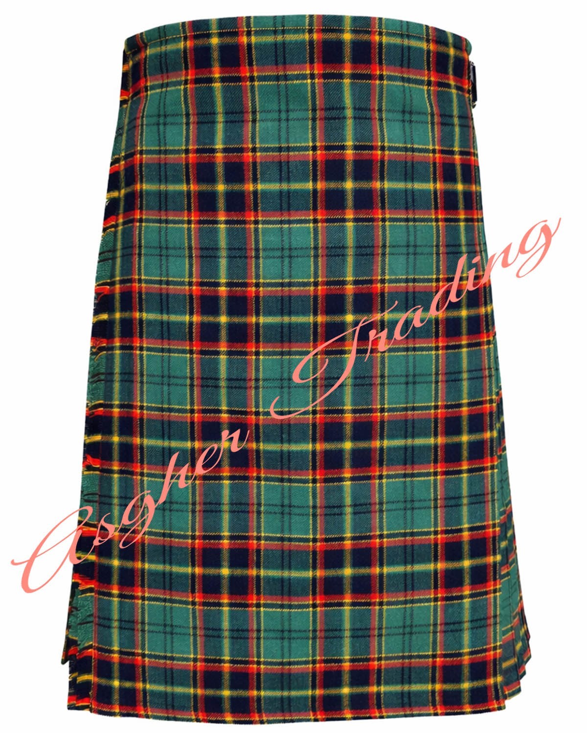 County Antrim Tartan Kilt, Men 16Oz Tartan Traditional 8 Yard kilt & Custom Size
