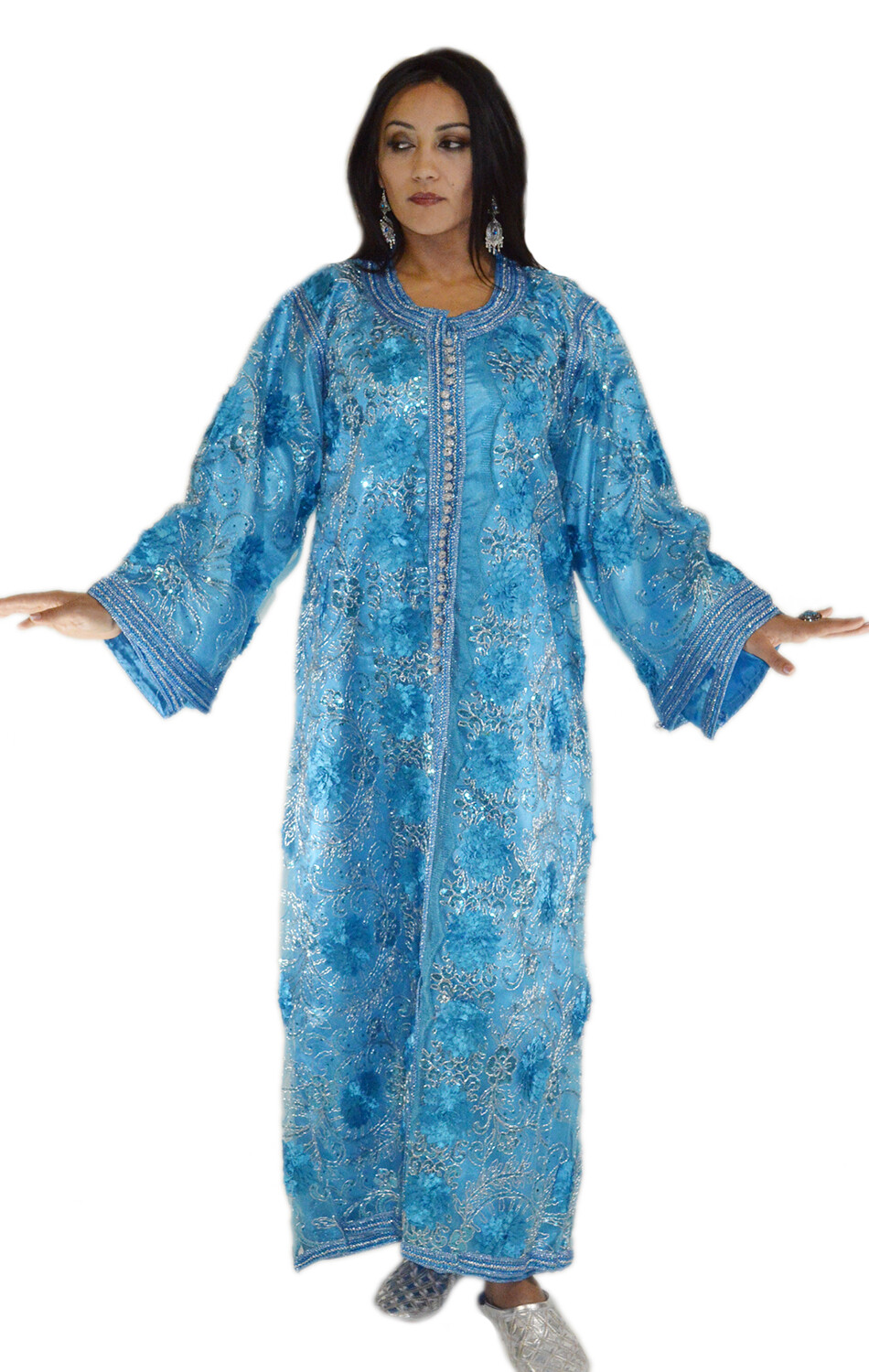 Moroccan Wedding Gown Caftan Kaftan Long Dress Abaya Tackchita Middle East