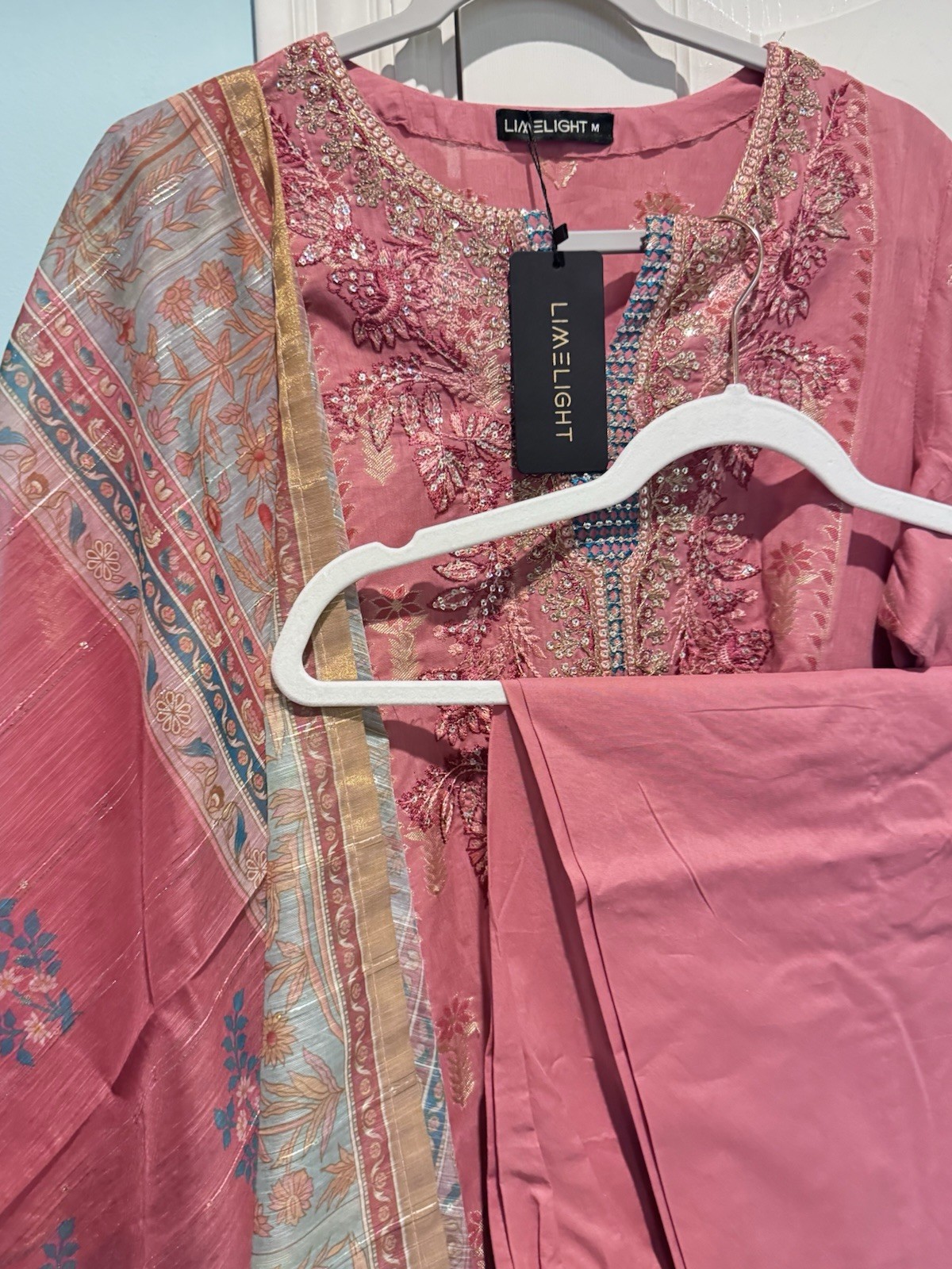 Shalwar Kameez 3 piece set Pakistani/Indian designer LIMELIGHT SIZE MEDIUM