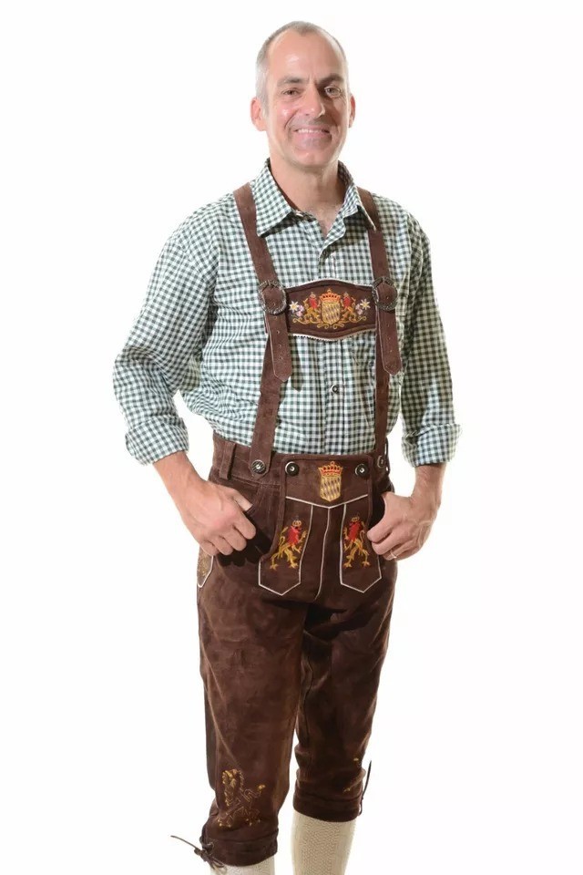 German Oktoberfest Lederhosen Costume German Outfit Tracht Bundhosen #BAYERN*