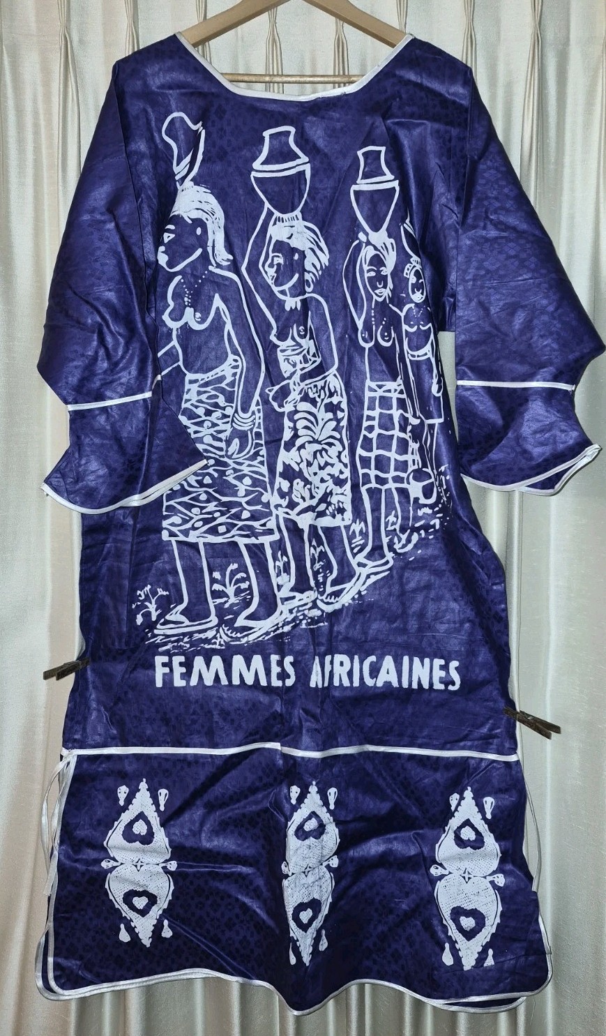 African Woman Long Dress Femmes Africaines Tribal Print No Size