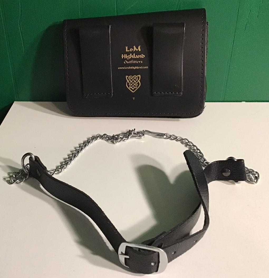 L&M Highland Outfitters Bag With Leather Chain Belt