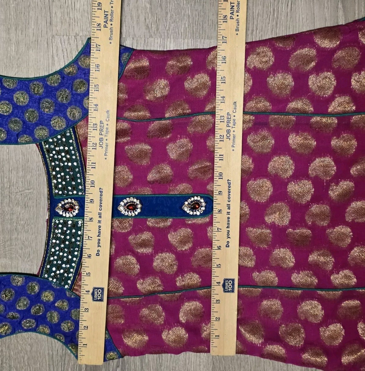 Preloved 2pc. Pink Bejeweled Lined Kurta and Dupatta Size 7? See Photos