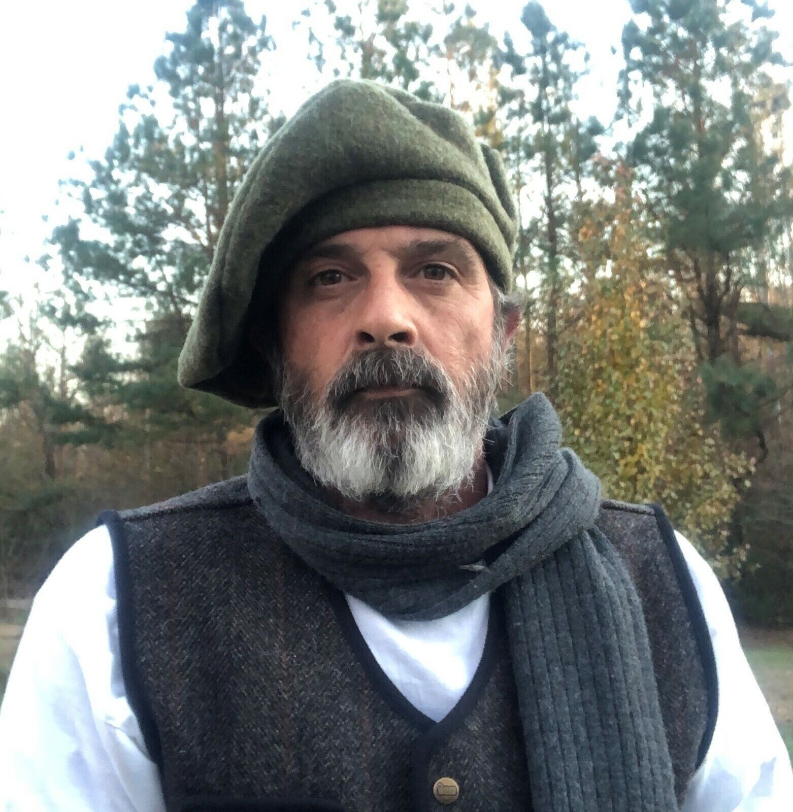 Green Wool Scot Bonnet Tam Hat Scottish Highlander Traditional Kilt Beret