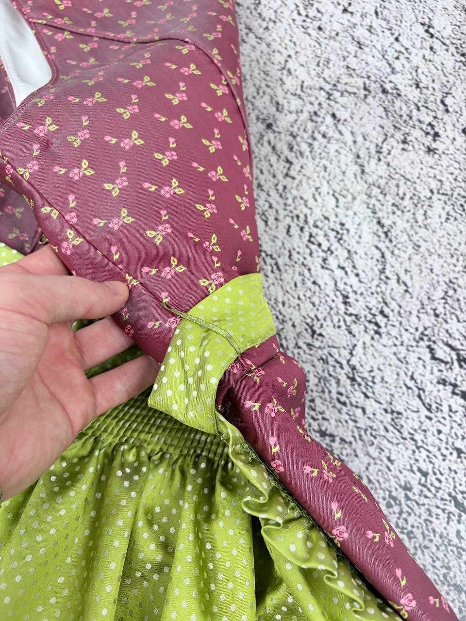 Authentic Krüger Madl Bavarian Dirndl Dress + Apron 36/S
