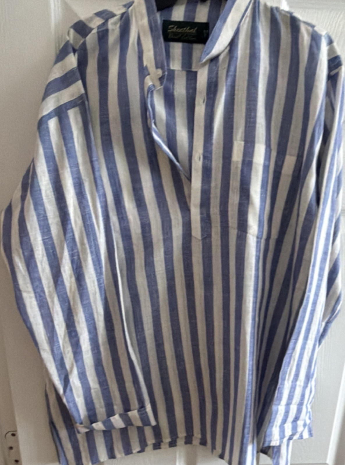 Sheetal Blue White Cotton Kurta Kurtas/Kurti Men’s Size 44
