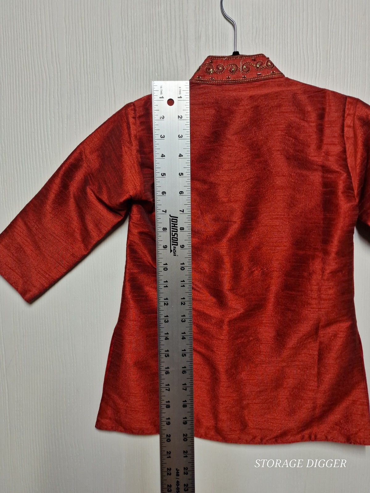 Prasad Apparels Jacket Kurta Boys 2 Maroon Lined Floral Embellished Long Sleeve
