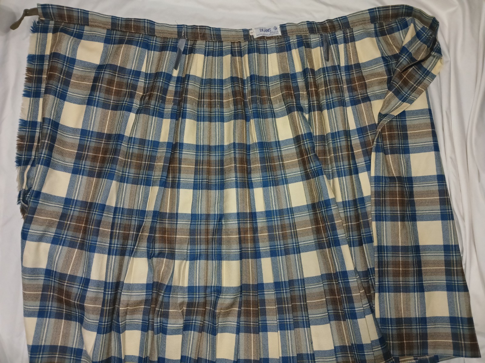 Vintage Deans of Scotland Traditional Tartan Kilt 100% Wool Multi-Color Men’s 6