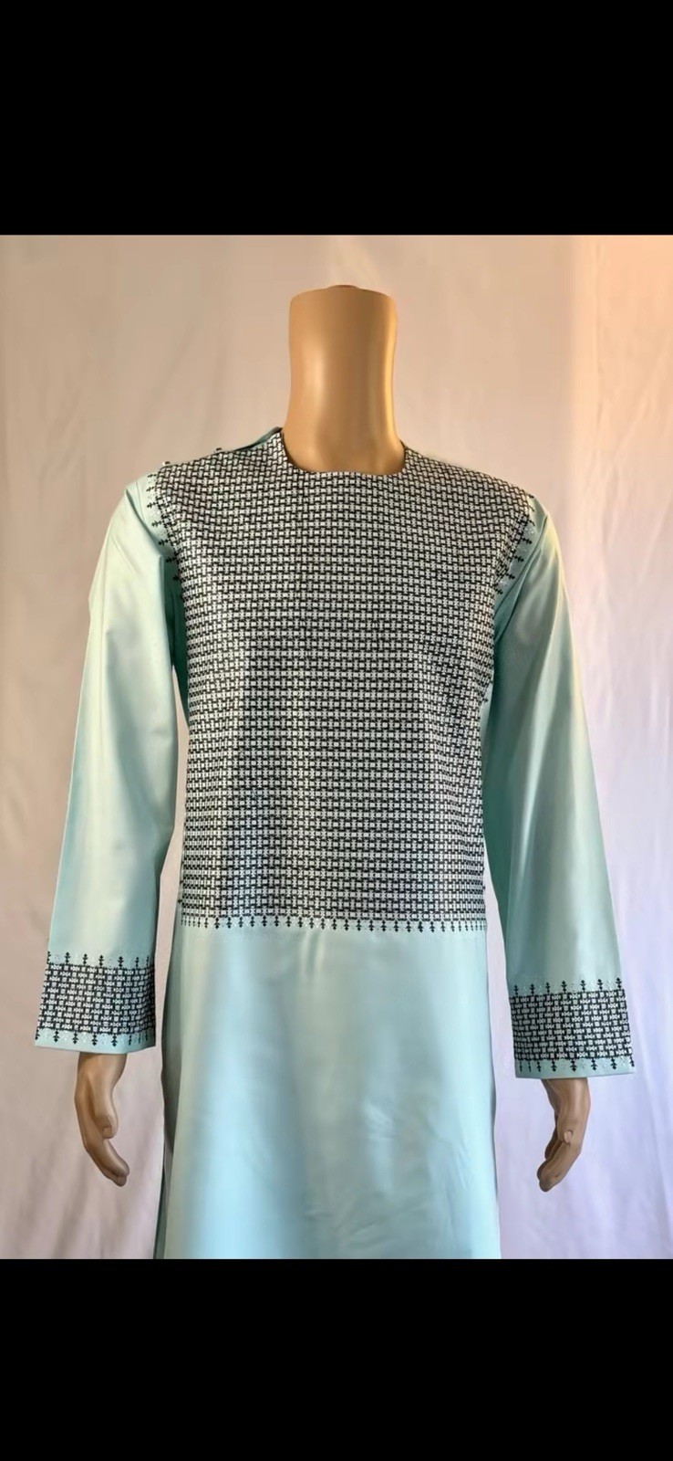 Afghan Parahan Tumban Light Blue Size Medium shelwar kameez