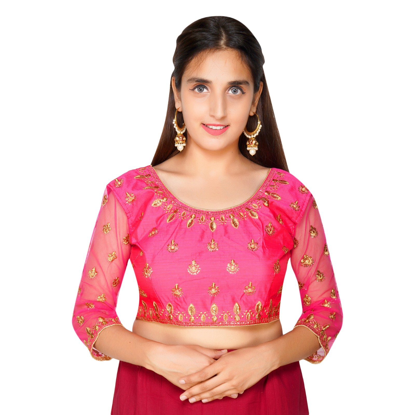 Indian Designer Heavy Embroidery Work Readymade Blouse For Women