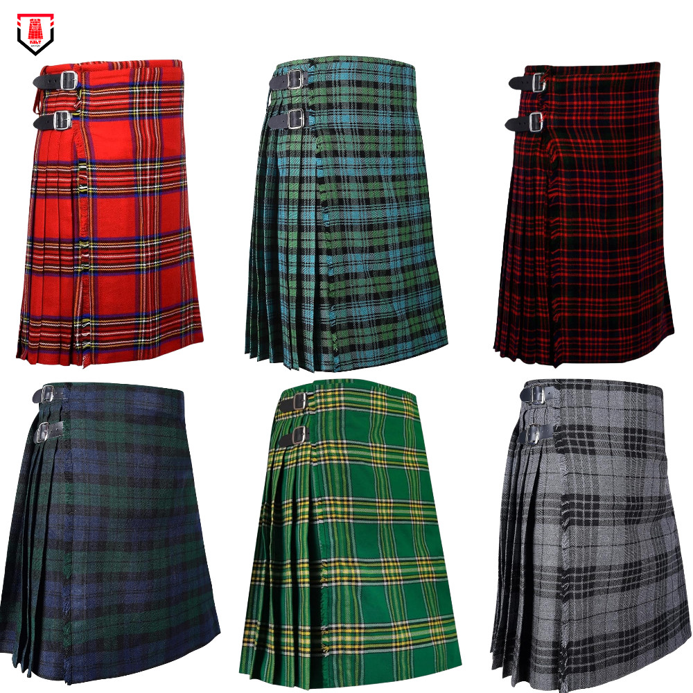 Scottish 8 Yard Tartan Kilt Highland Casual Kilts Available In 40+ Tartans