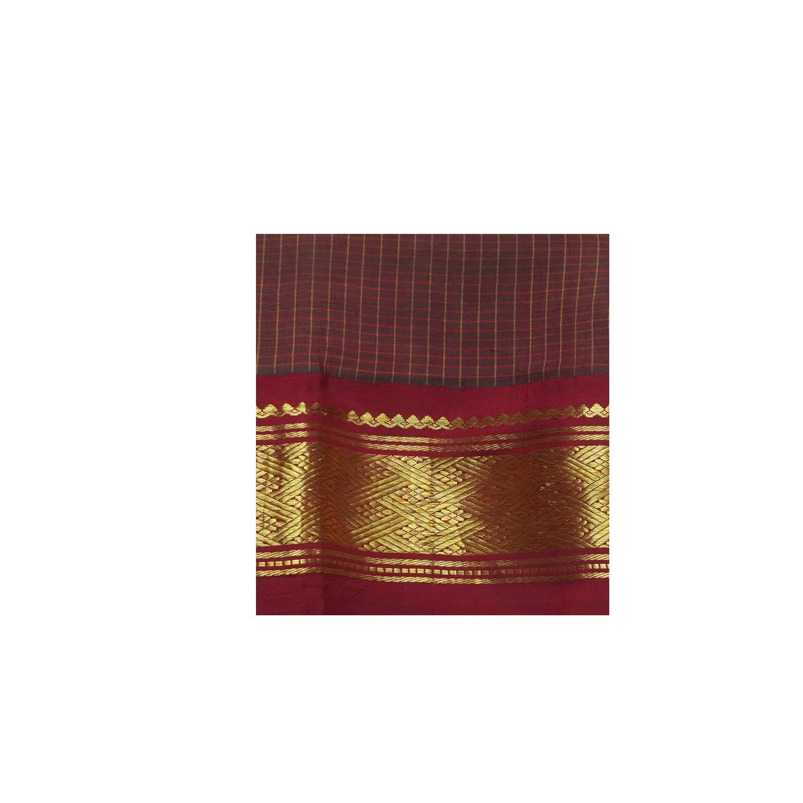 Vintage Burgundy Sarees 100% Pure Kanjivaram Silk Zari Handwoven Sari 5YD Fabric
