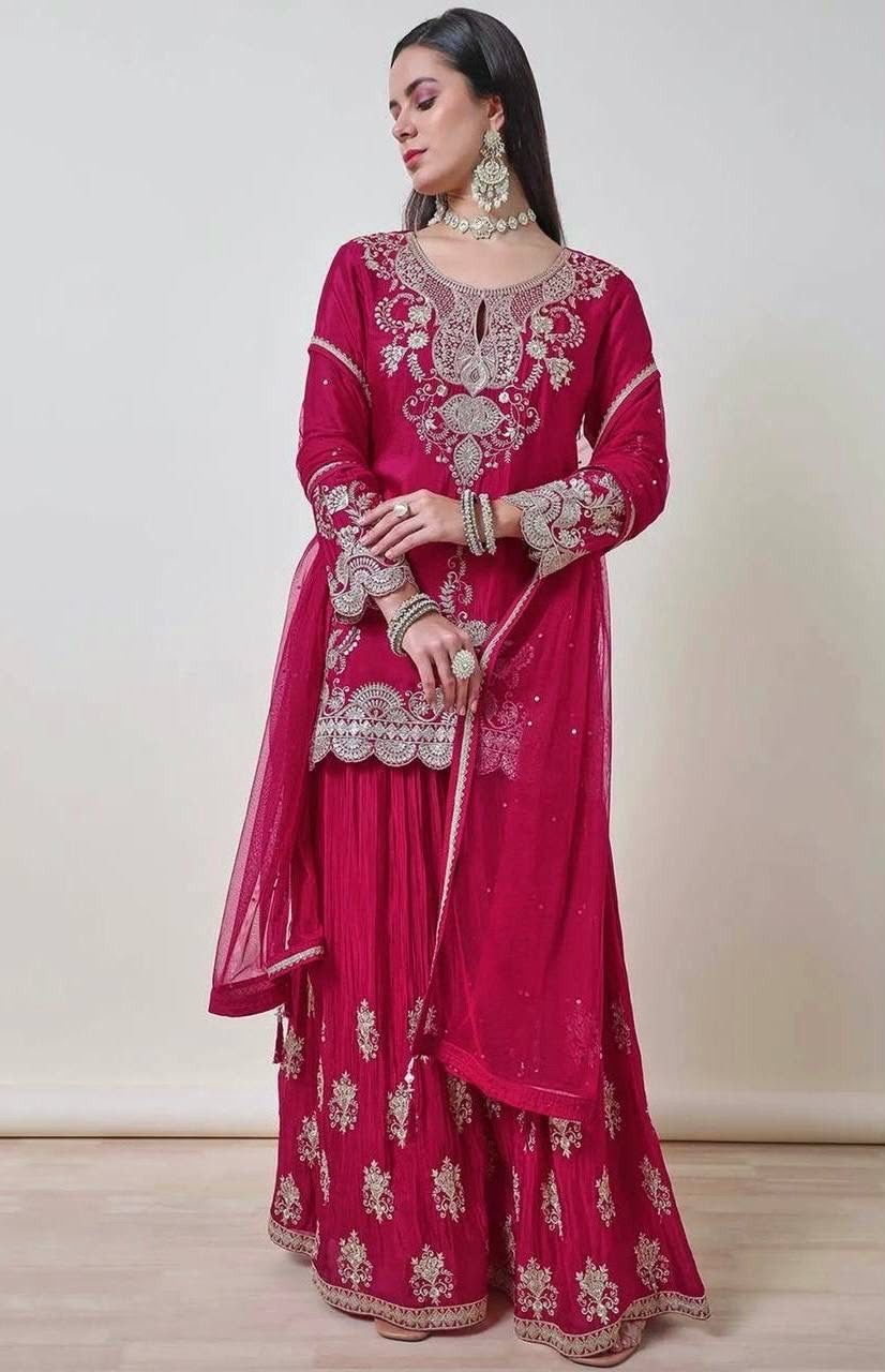 Designer Indian Pakistani kurti plazzo Bollywood Dress Party Wear Suit wedding