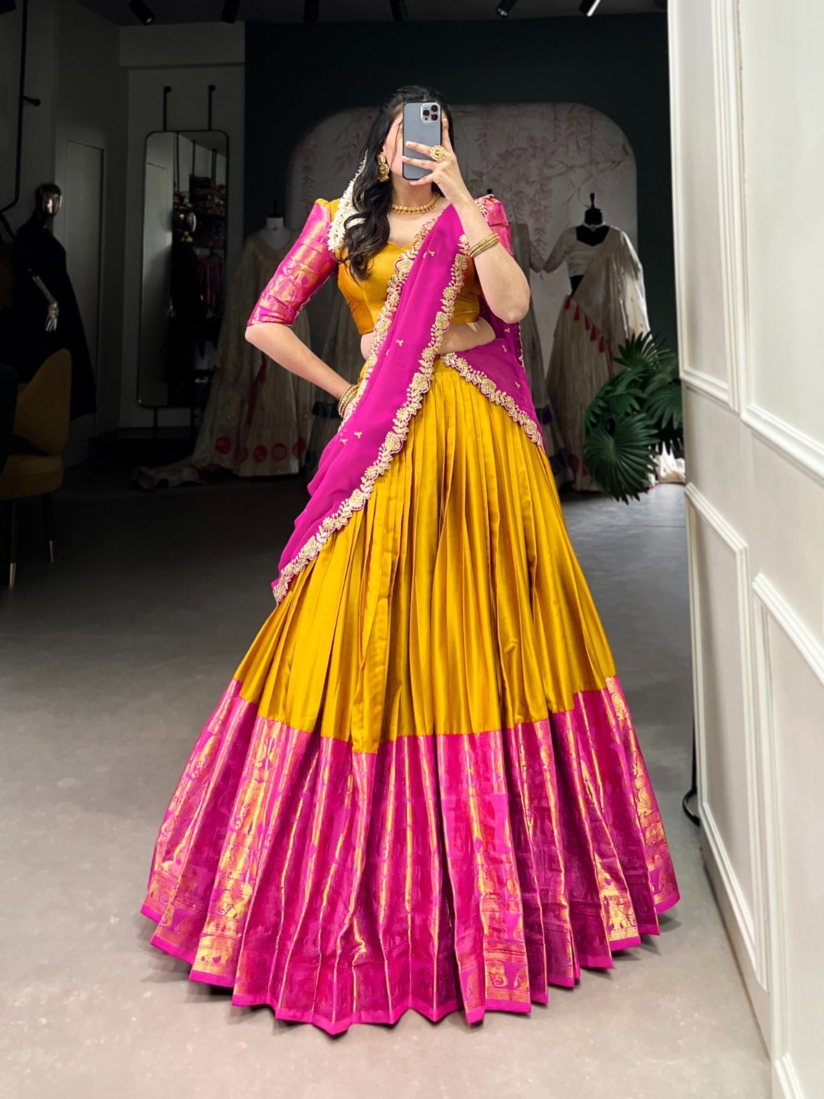 NEW DESIGNER GEORGETTE LEHENGA CHOLI WITH EMBROIDERY AND SEQUENCE WORK FOR WOMEN