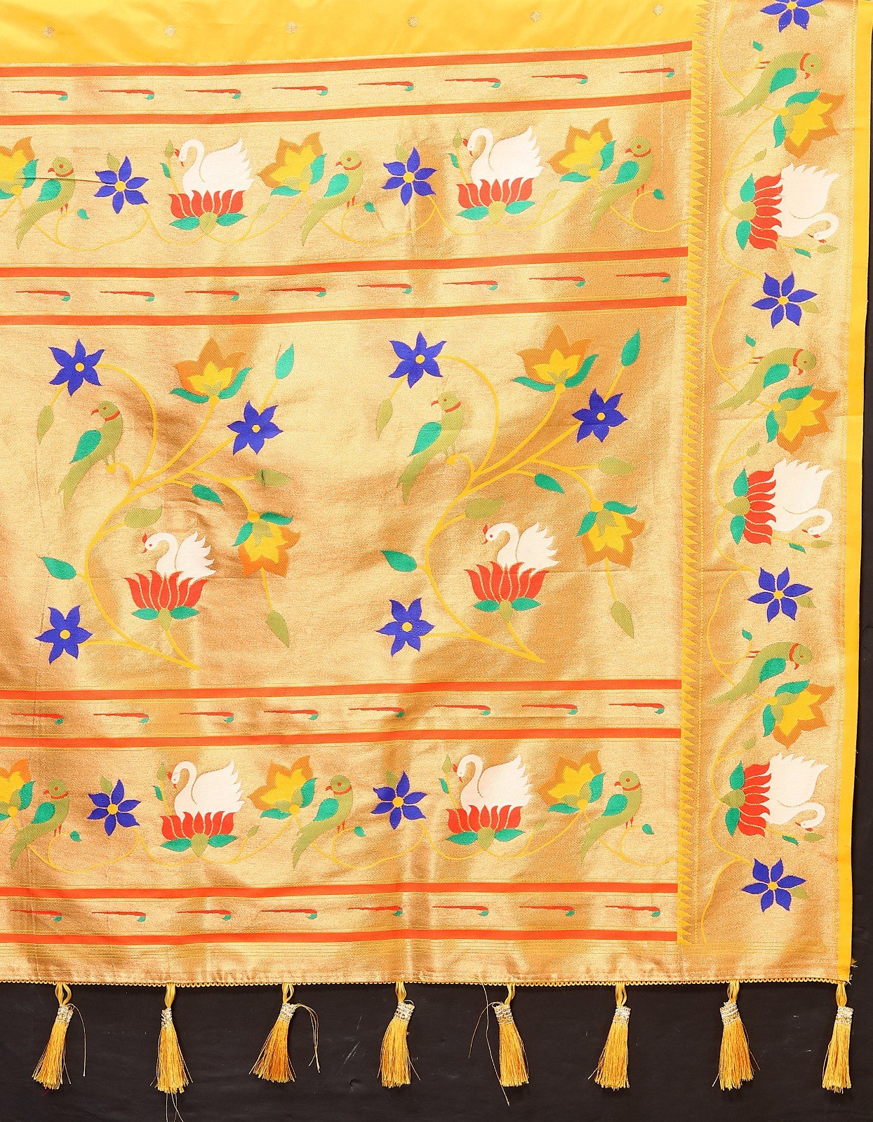 Premium Lichi Silk Saree Copper Zari Woven Rich Pallu Latest Trending Sari Gift