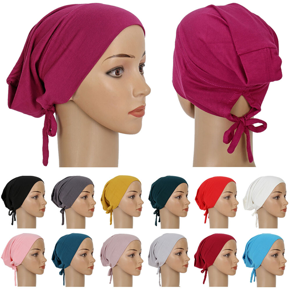Women Muslim Hijab Turban Bone Bonnet Underscarf Inner Cap Ninja Hat Head Scarf