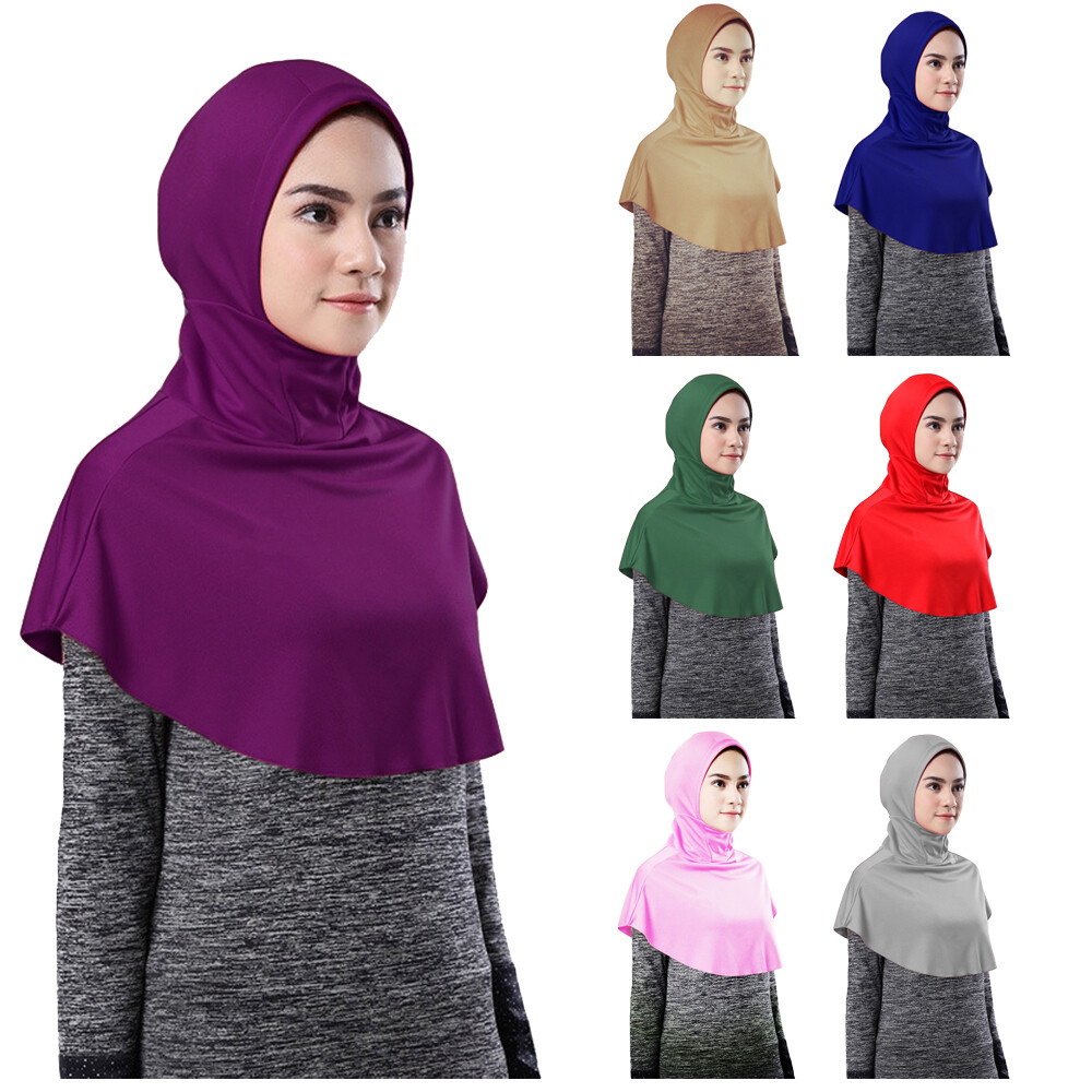 Muslim Women One Piece Amira Turban Hijab Wrap Head Cover Hat Bonnet Shawl Arab