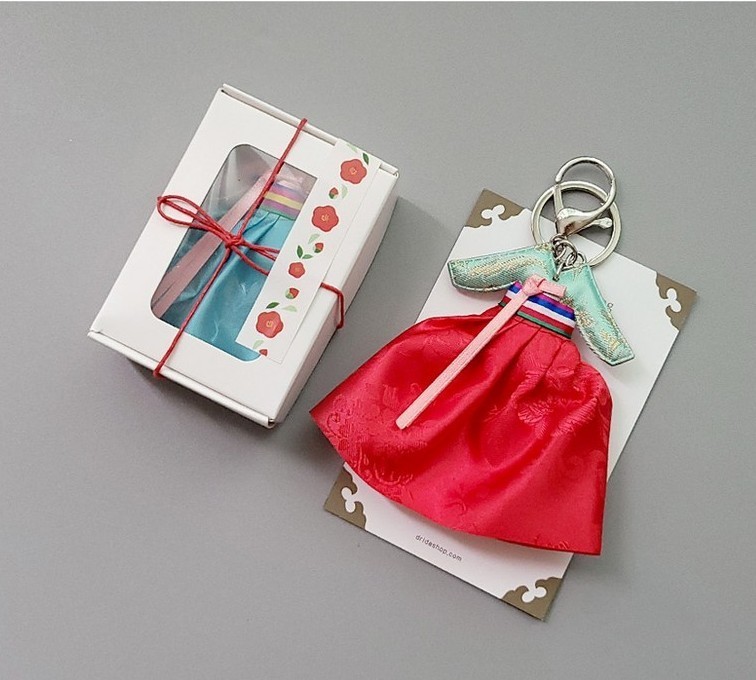 Korean Traditional Hanbok Keychain Keyring Bag Charm Korea Souvenir Gift