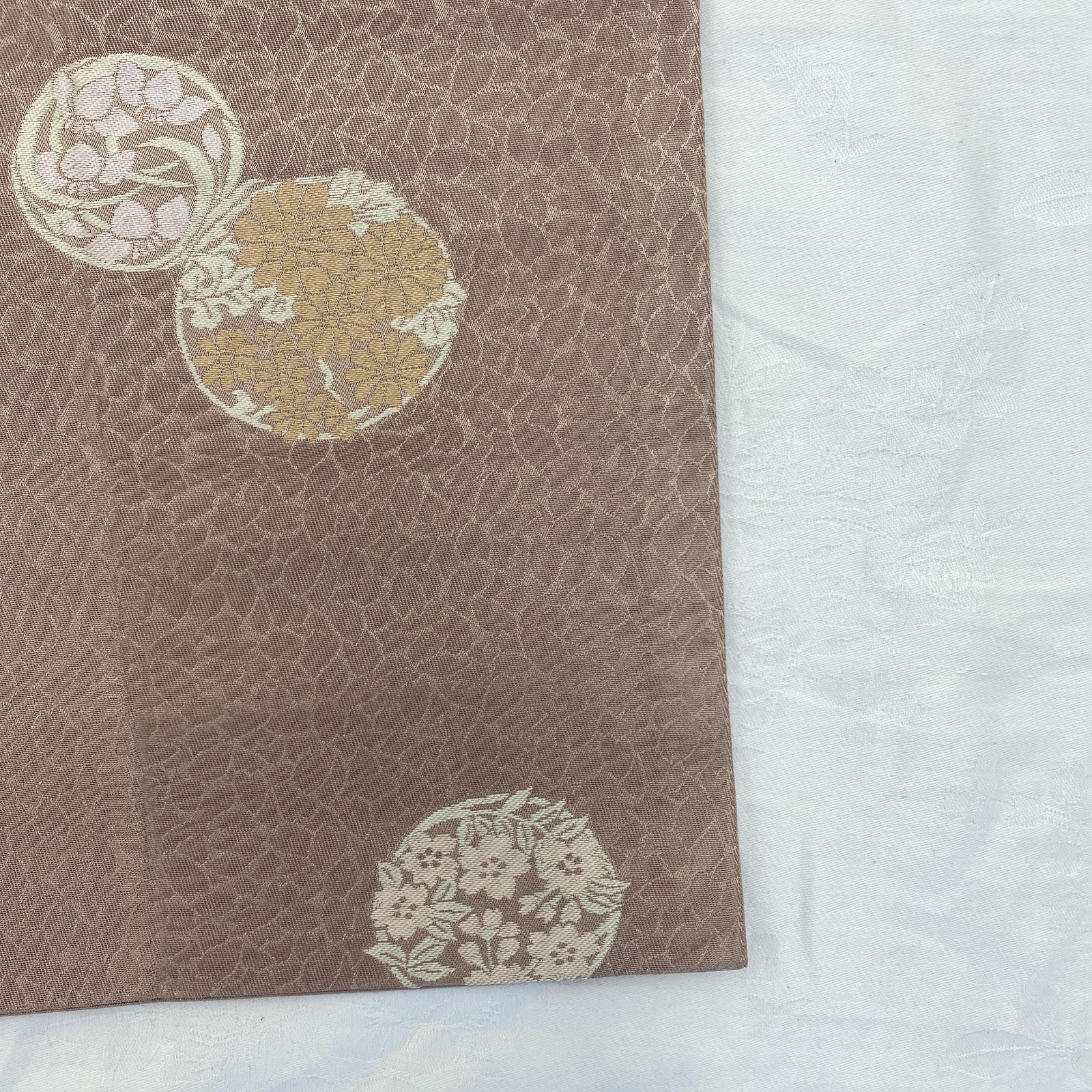 Japanese Vintage Kimono Fukuro Obi Silk Purpl Traditional Reversible 144 x 12 in