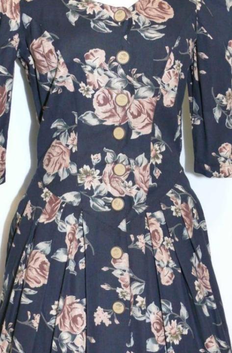8 S Long COTTON Trachten Bavarian German Dress For Summer Party