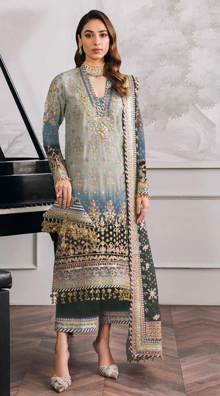 Indian Party Heavy Anarkali Salwar Pakistani Kameez Suit Bollywood Wedding Gown