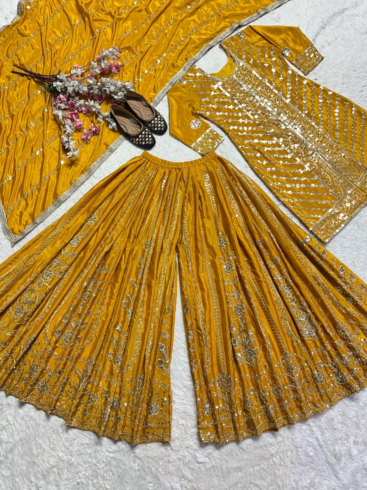 Wedding Sharara Suit Designer Bollywood Salwar Kameez Ethnic Wear Dress Suit