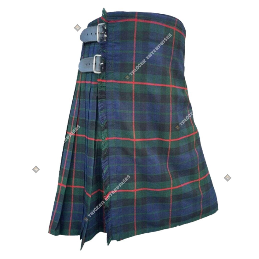 Handmade 8 yard 16 oz Traditional Gunn Tartan Kilt for Men’s | Custom Size Kilts