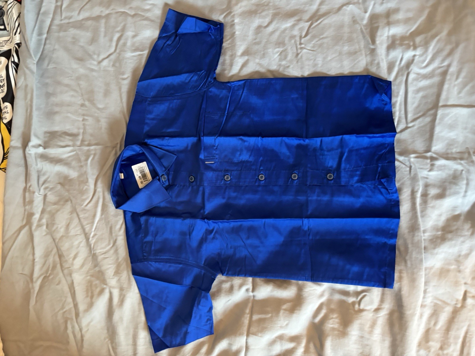 Indian Boys Kurta Top Blue Size Small (measurements Are Available In Photos)