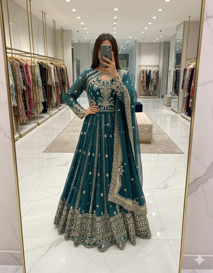 Anarkali Gown Indian Dress Salwar Kameez Ready made Party Wedding Bollywood