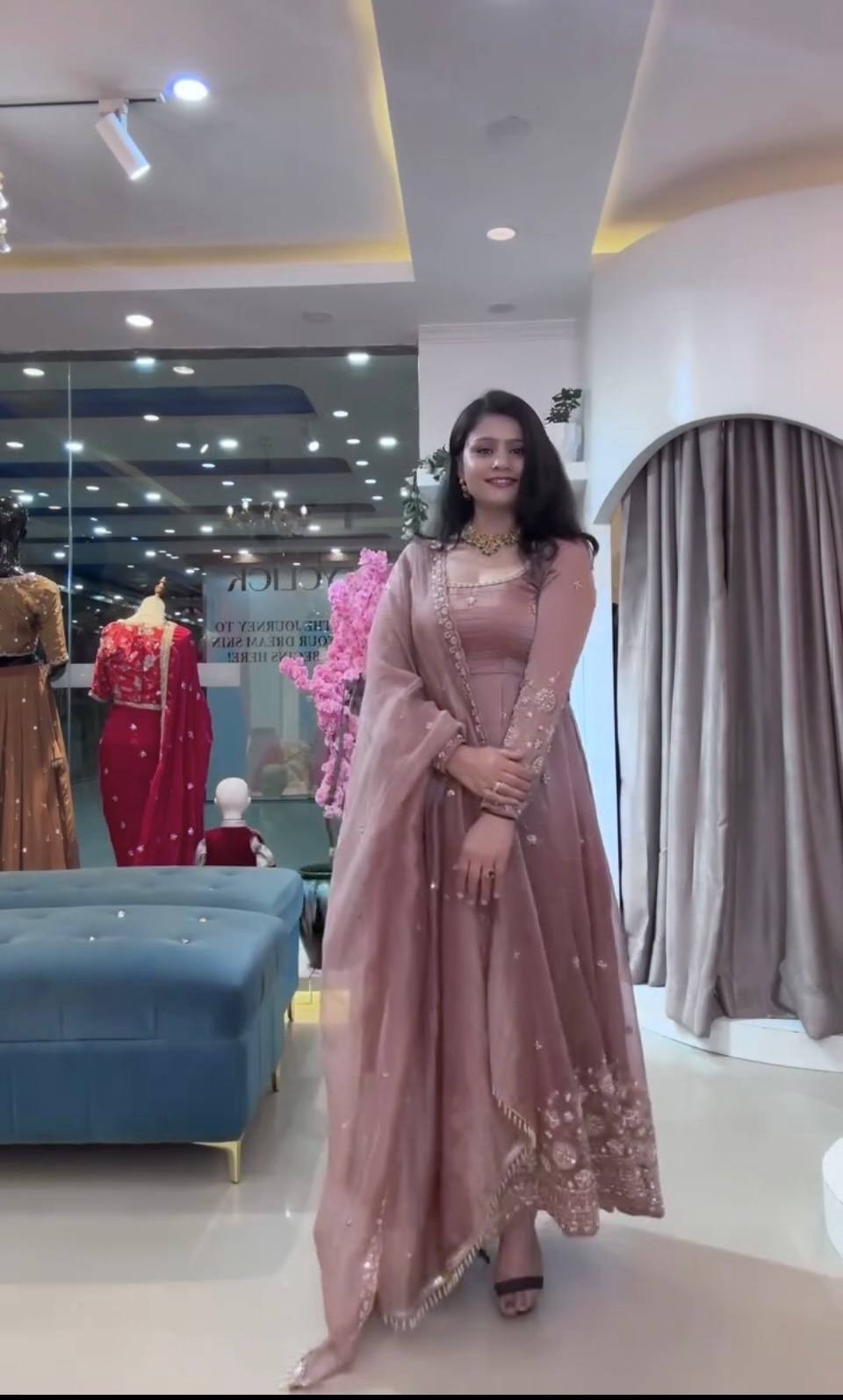 New Designer Crunchy Silk Salwar Kameez With Dupatta For Function Wear
