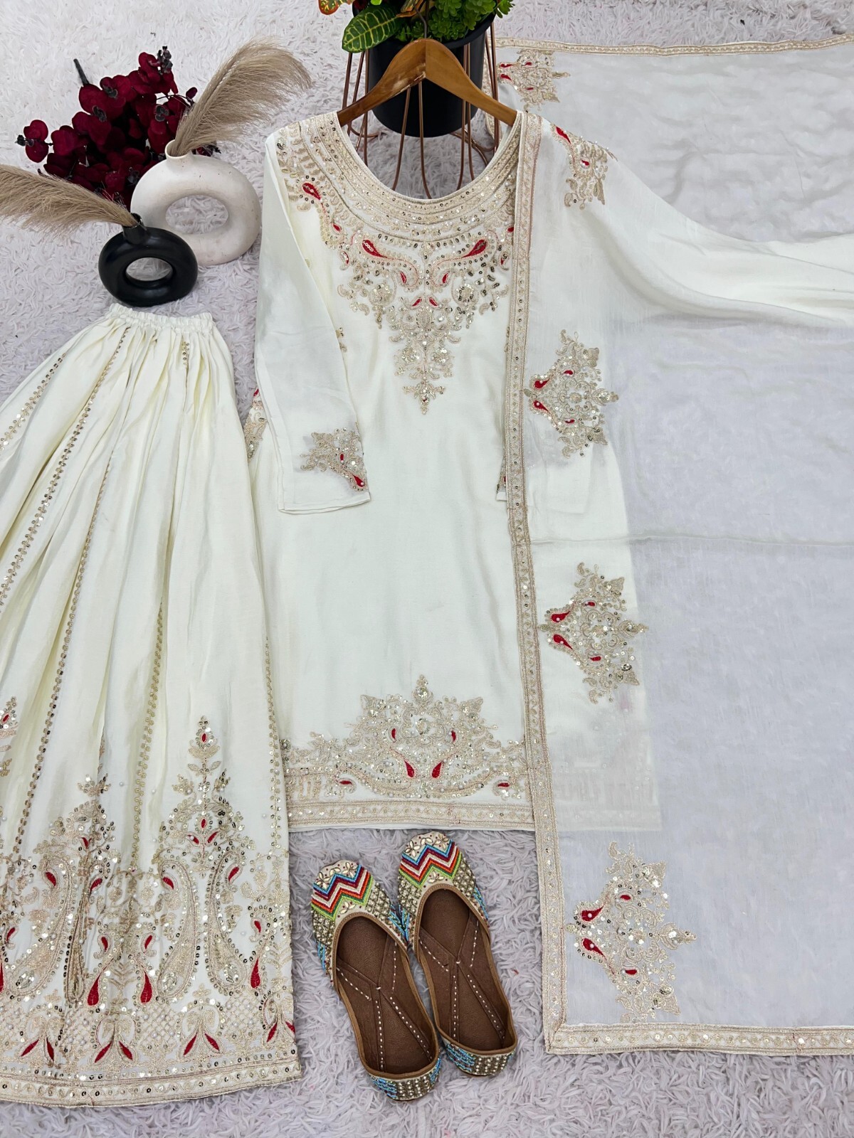 New Indian Pakistani Bollywood Kurta Sharara With Dupatta Ready Made For Women