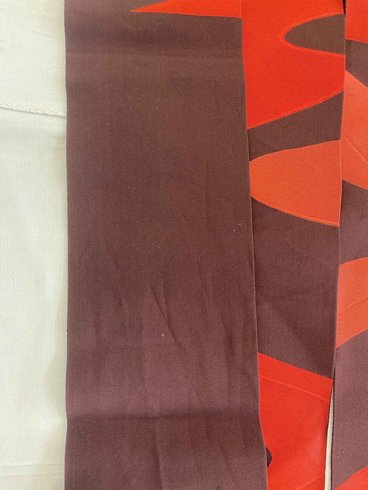Japanese Vintage Kimono Nagoya Obi Silk Red Traditional Authentic 135 x 12 in