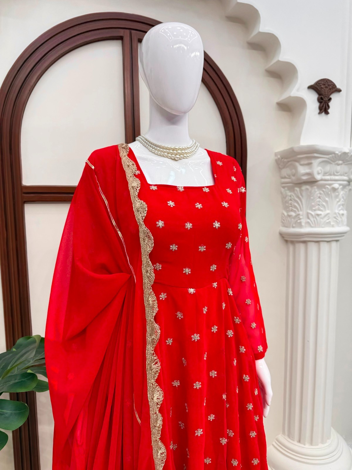 Bollywood Women Anarkali Kurti Dupatta Set Beautiul Party Wea Kurta Gown Dress