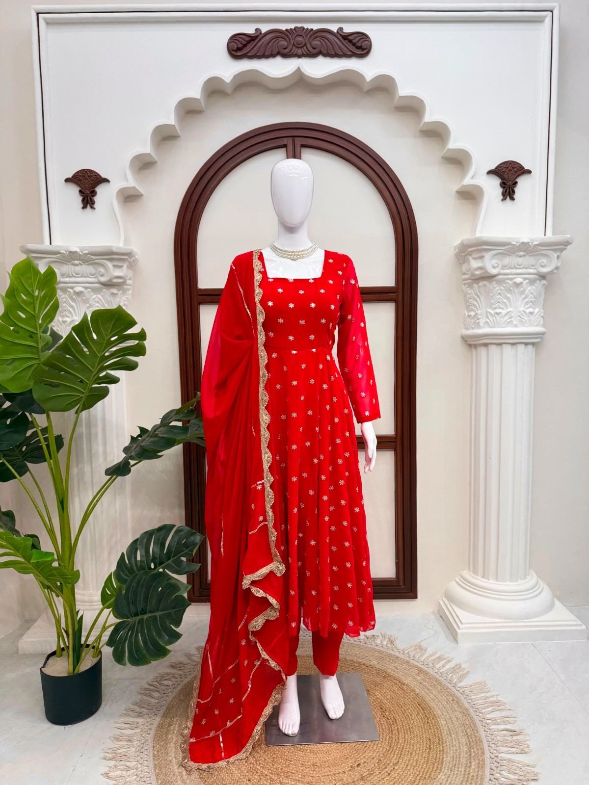 Bollywood Women Anarkali Kurti Dupatta Set Beautiul Party Wea Kurta Gown Dress