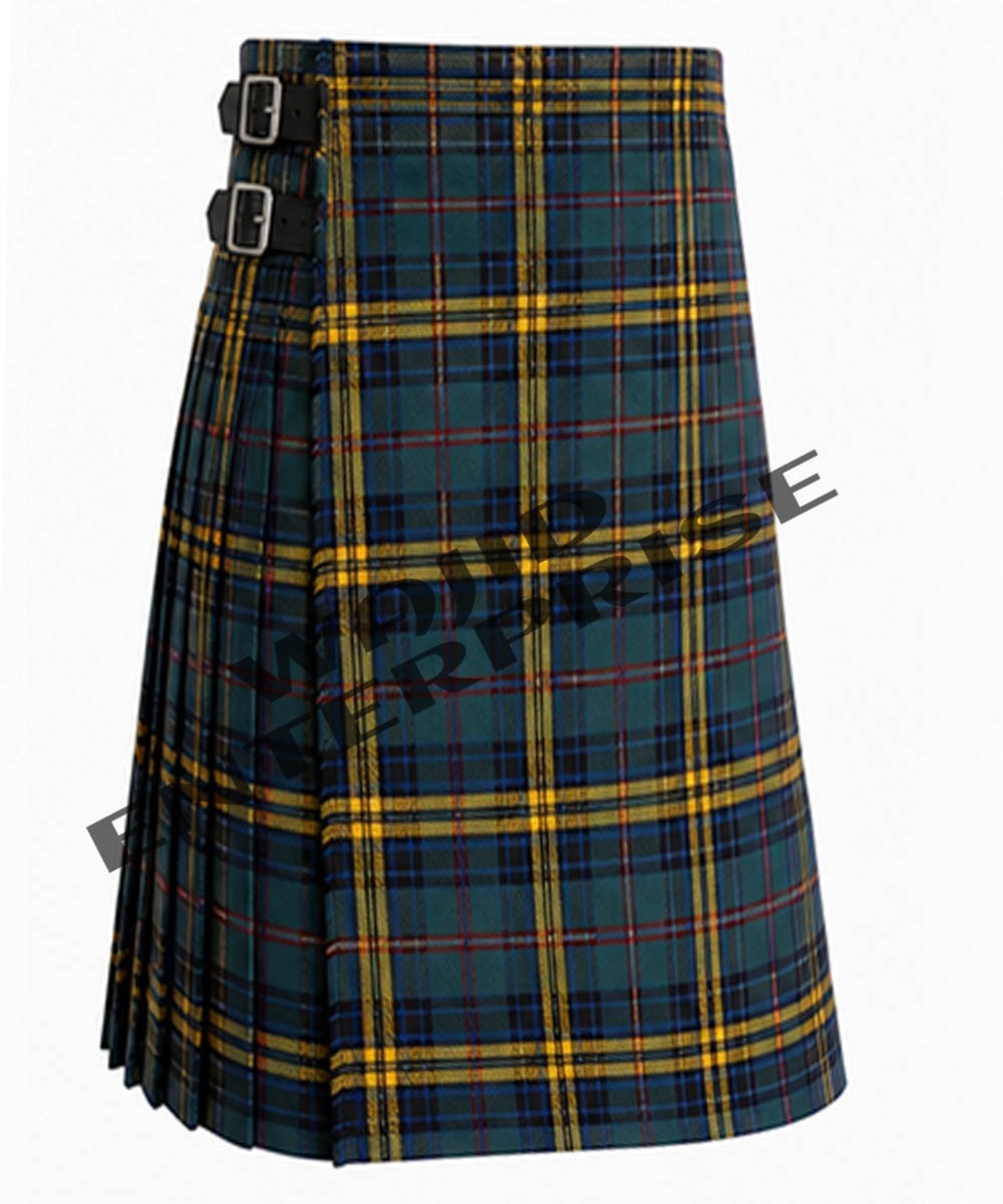 Scottish Traditional Limerick Irish County Tartan 8 Yard kilt 16 Oz For Men’s