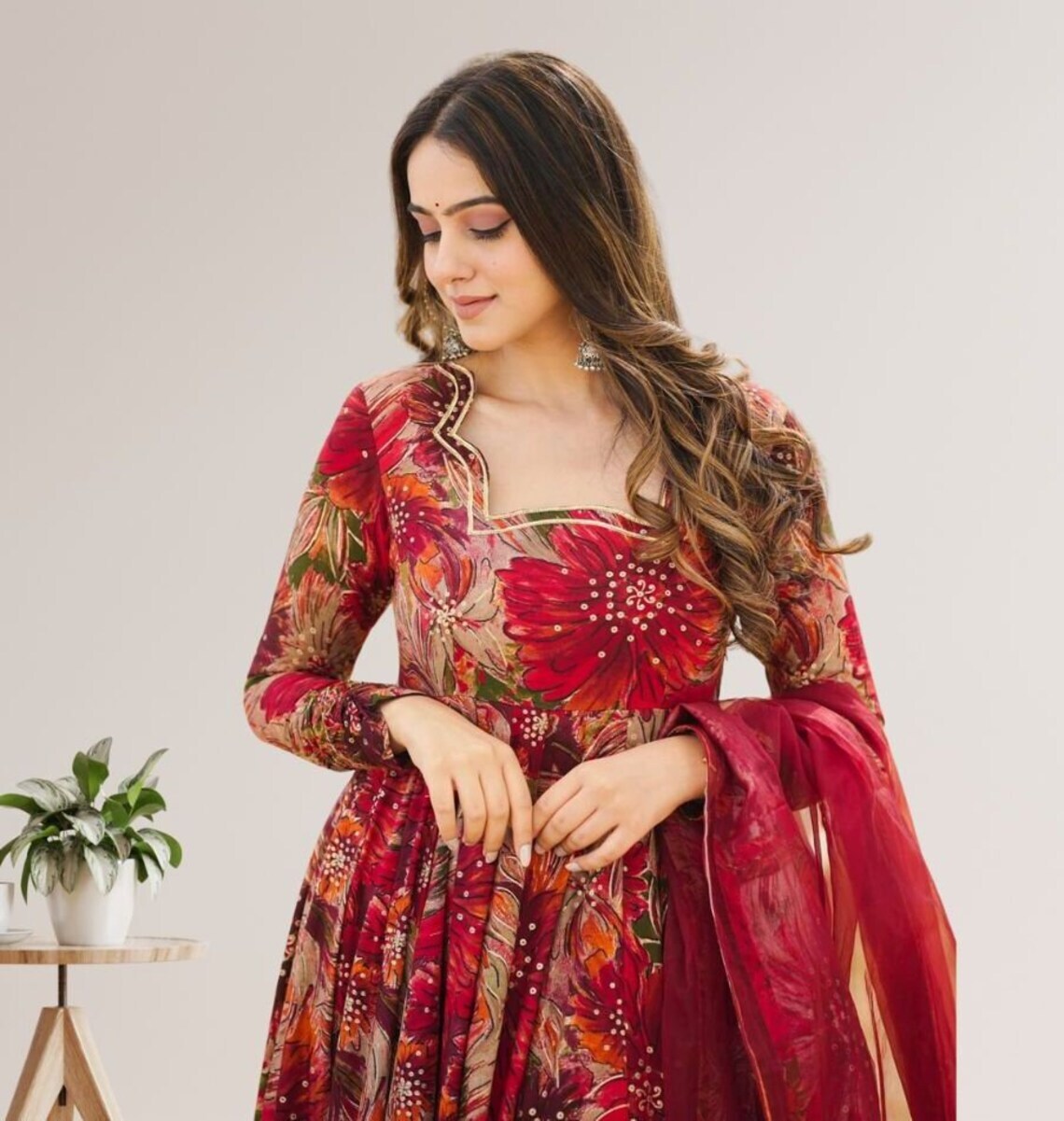 Exclusive Full Stitched Long Anarkali Latest Style Party Wedding Long Kurti DC-B