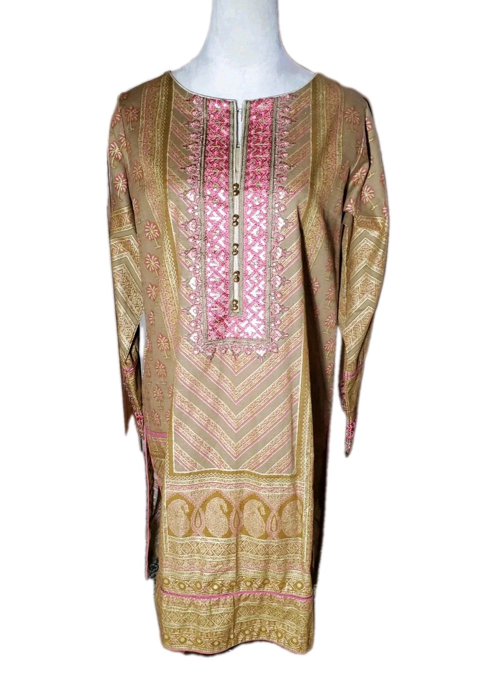 Alkaram Studio Pakistani Stitched Lawn Embroidered Salwar Kameez Indian Wedding