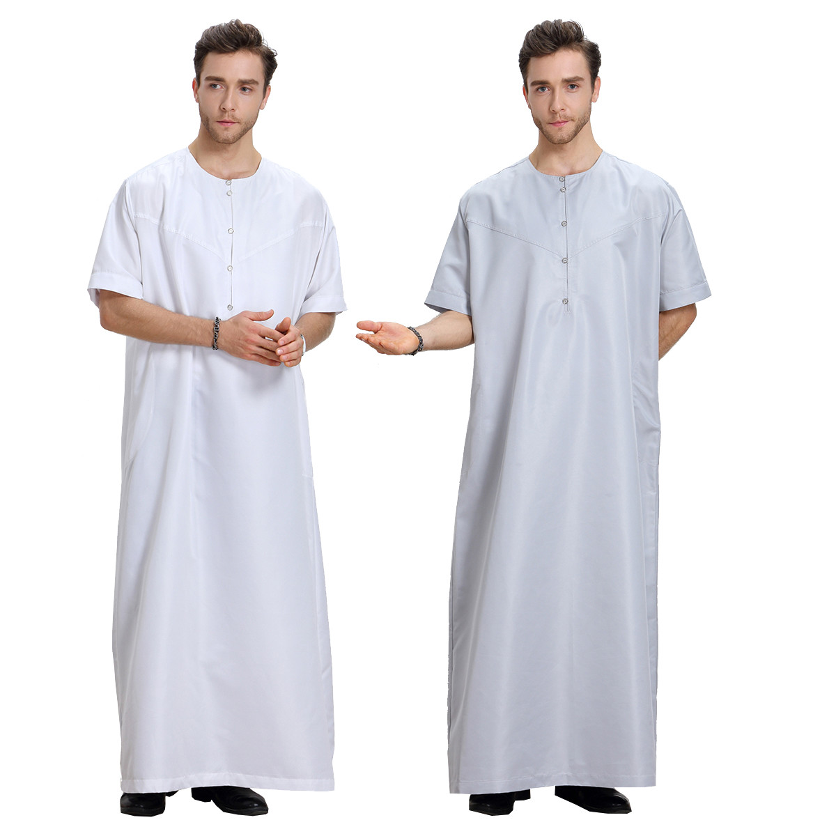 Muslim Abaya Thobe Dishdasha Men Thawb Jubba Thoub Daffah Kaftan Robe Arab Dress