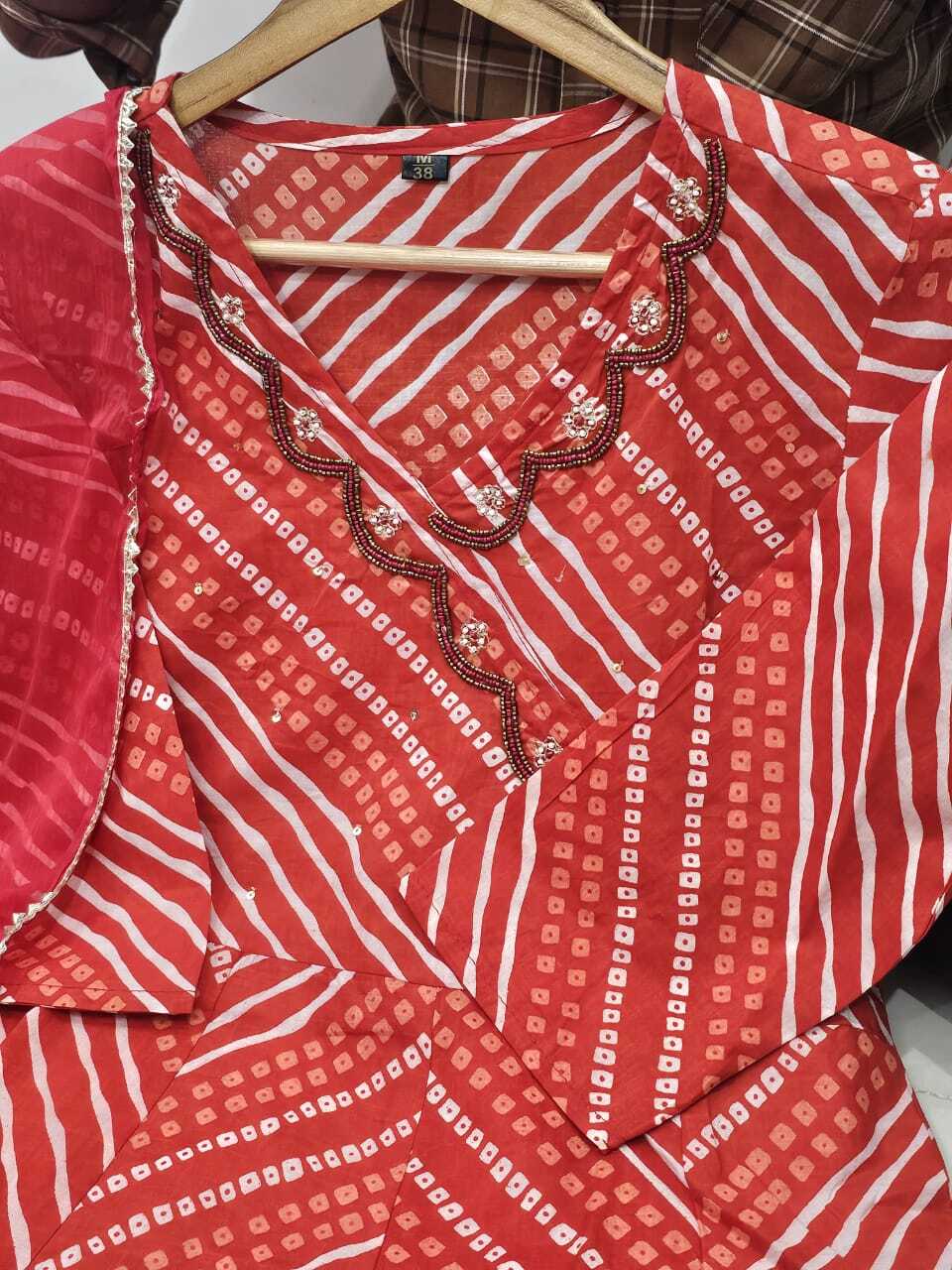 Red Kurta Palazzo Set With Designer Dupatta Indian Festival Wear Readymade Suits