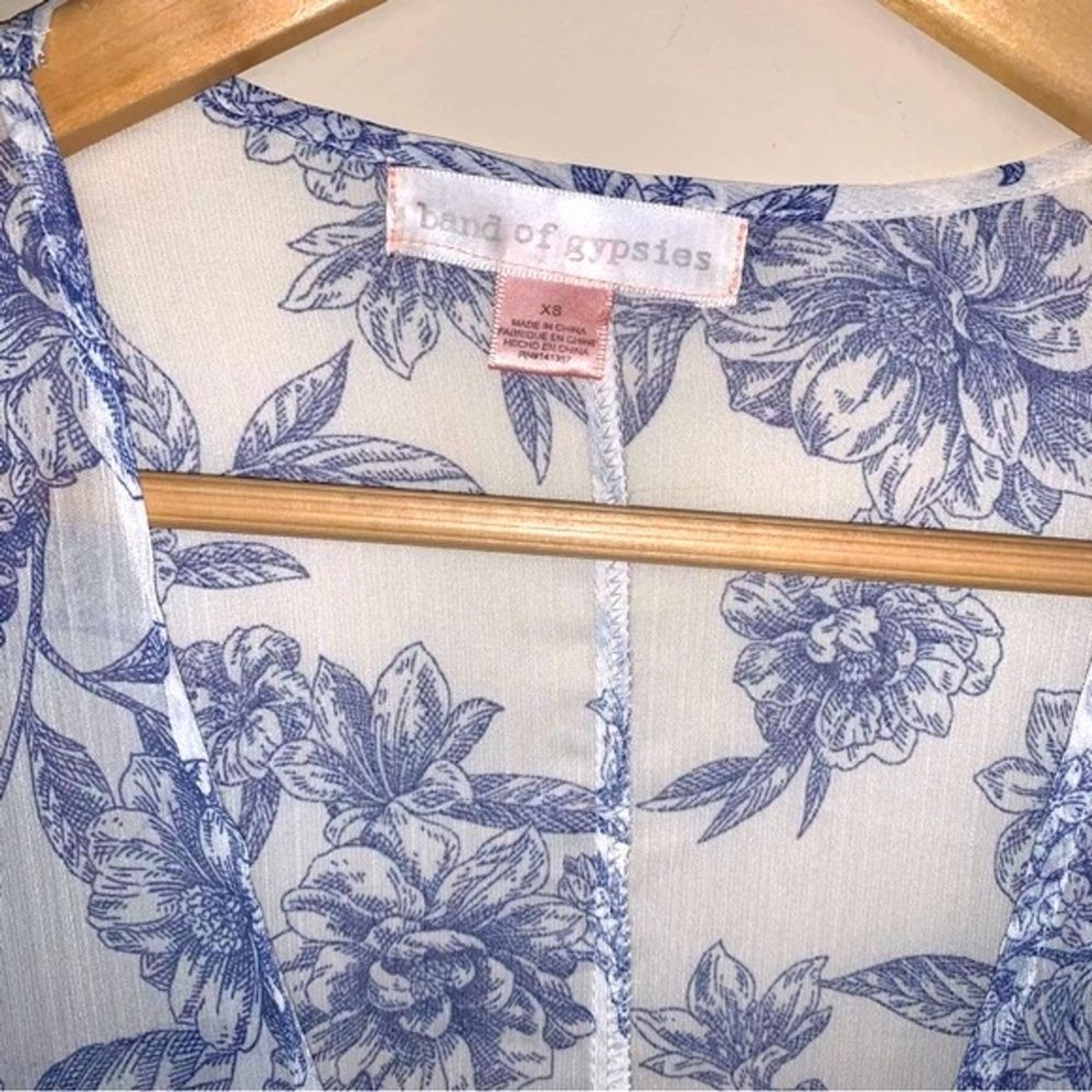 Band of Gypsies Bohemian Kimono Duster Cardigan Women’s XS Med Robe Toile Floral