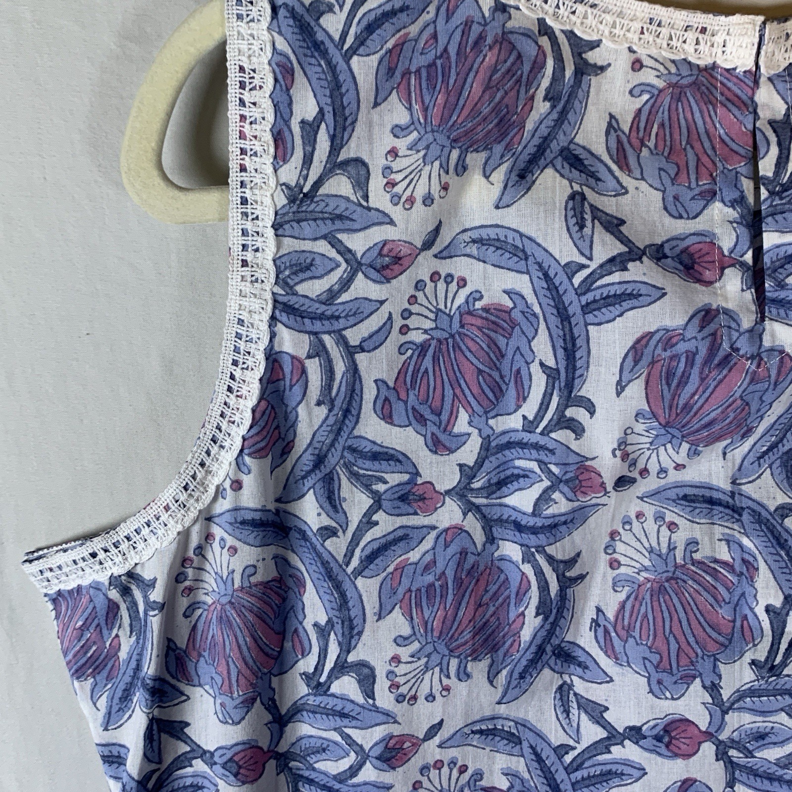 Nazila Couture NYC Macy’s Exclusive XL Kurti Tunic Dress Blue Pink Floral India