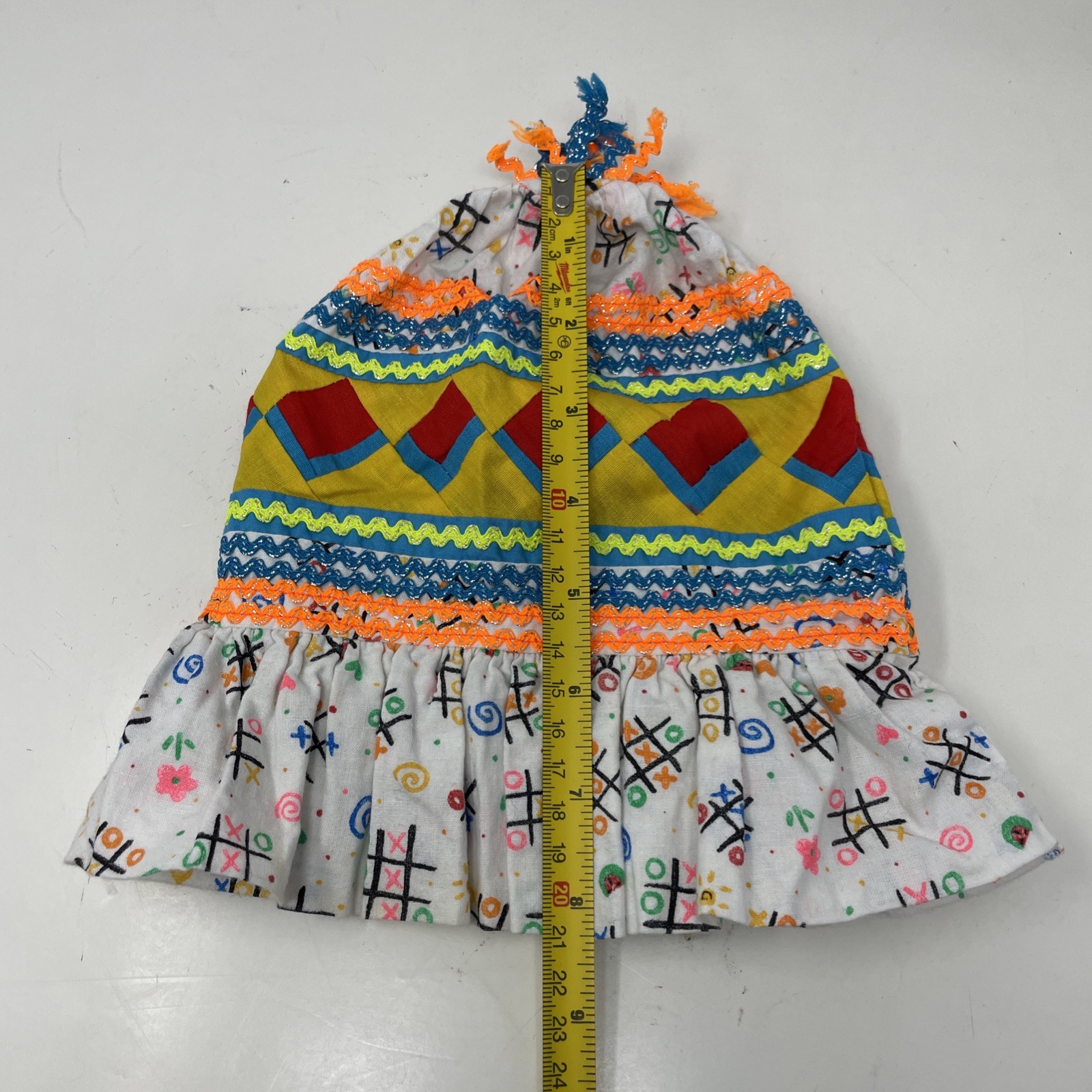 Native American Seminole Miccosukee Patchwork Handmade Tic-tac-toe Child Cap (94