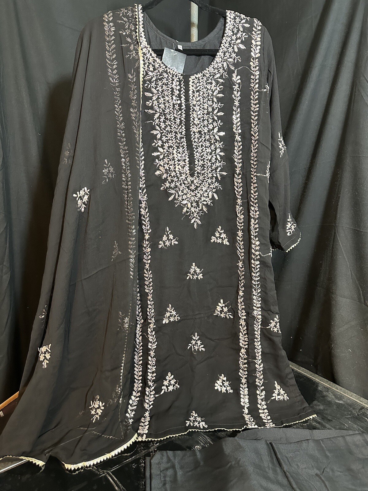 Beautiful Chiffon Gota handword Suit -3 Pc -Fully Lined.Small & Medium – $59 FS