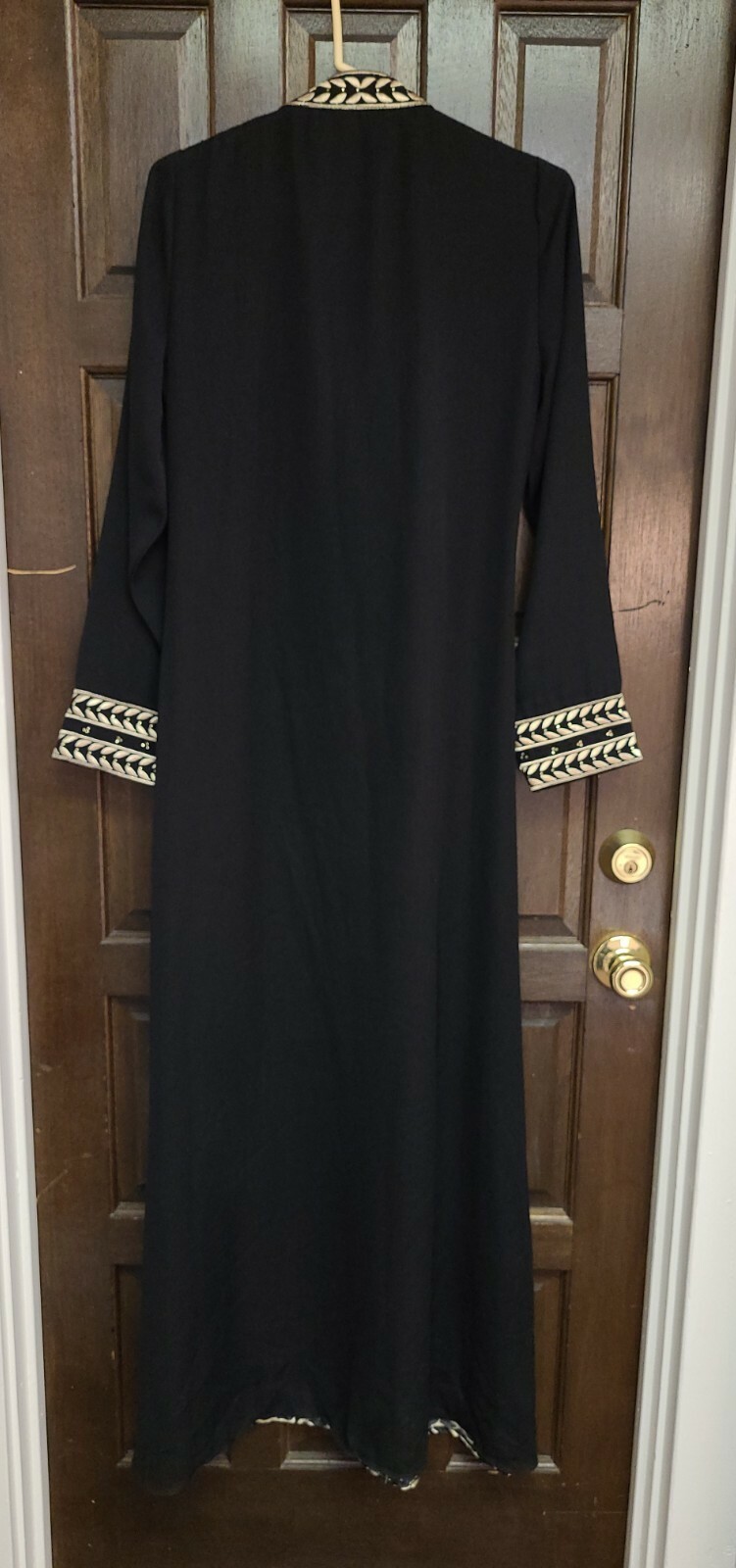 Al karam Quadri Jordan Pakistani Dress Women’s Long Brown Gold Small 3 Kaftan