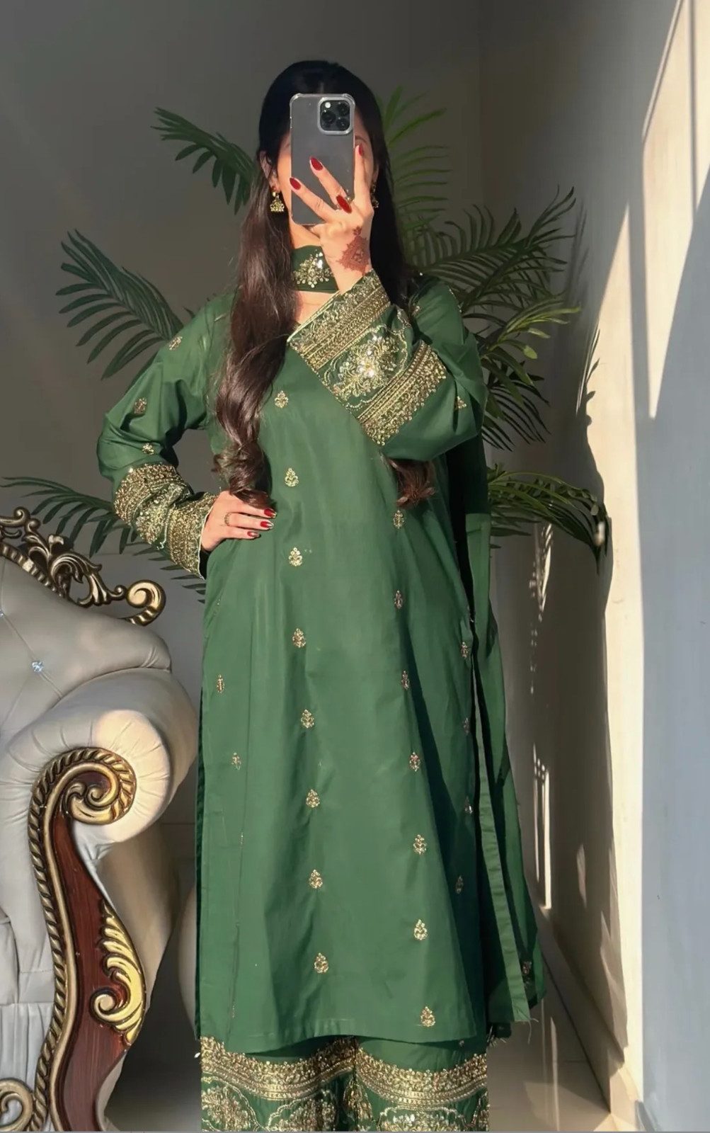 Pakistani Salwar Kameez Ready To Wear Suits Indian Dress Natural Party Bollywood