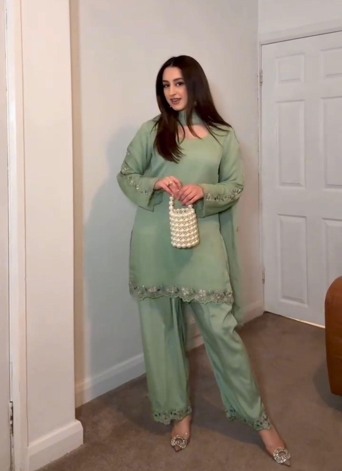3 Pcs Pakistani Farshi Shalwar Suit Ready To Wear