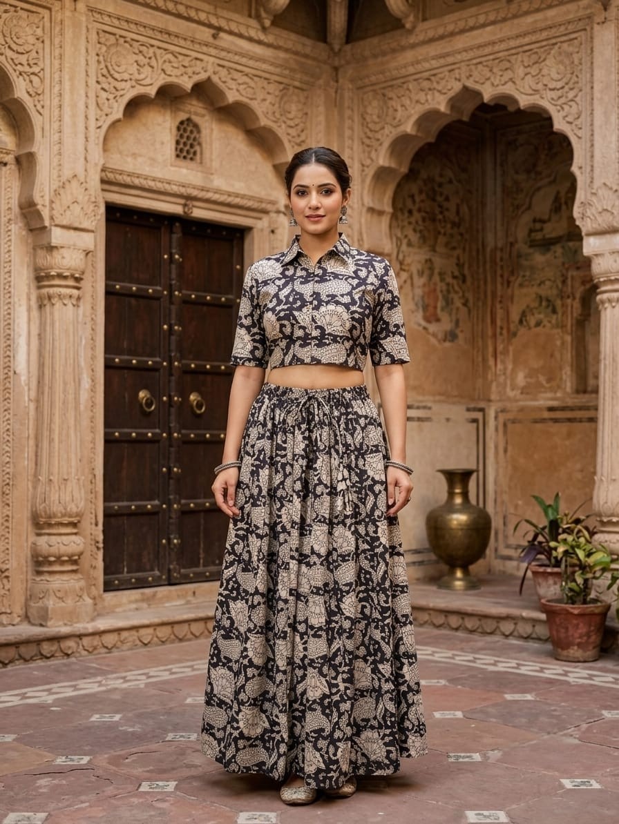 STEPNSHOP FESTIVAL WEAR COTTON WITH PRINTED WORK 23149