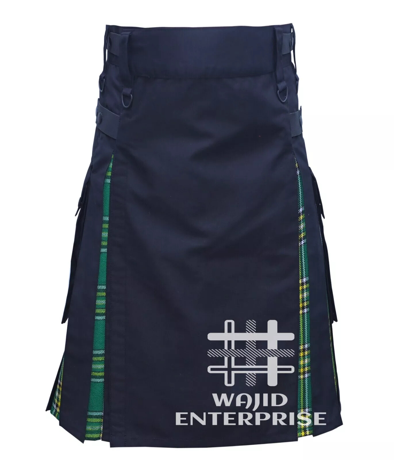 Scottish Men’s Fashion Hybrid Utility KILT Cotton & Tartan Under Pleated Kilts